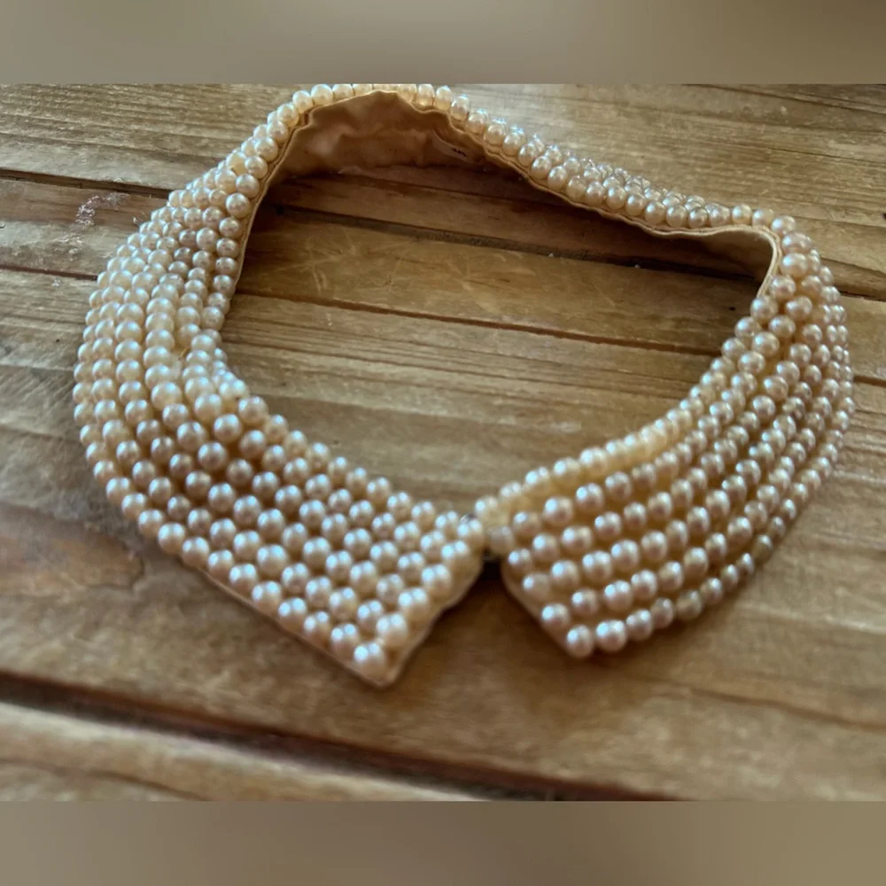 Vintage 1950s Pearl Collar Choker | Made in Japan - Picture 1 of 3